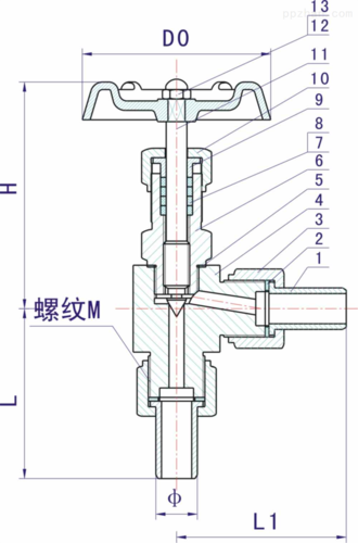 j24wh直角式针型阀浦蝶直角式针型阀系列
