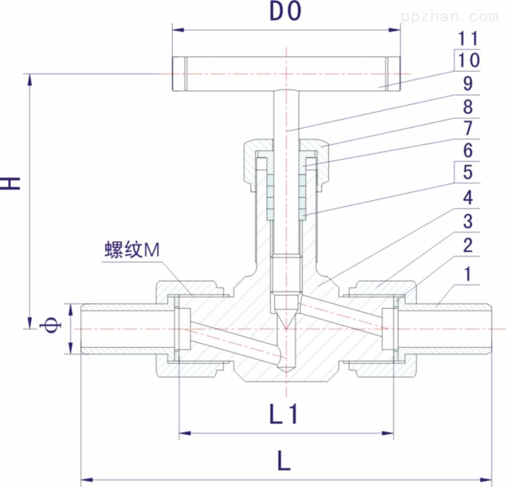 j23w-160p/320p/5000psi-【j23w外螺纹高压针型阀】浦蝶外螺纹高压针